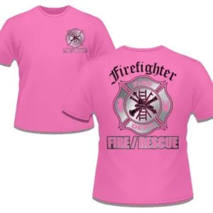 Firefighter Rescue Pink T-Shirt