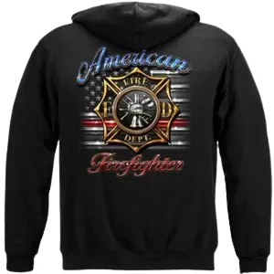 American Firefighter Flag Hoodie